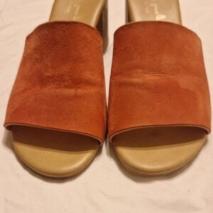 Mila Paoli Burnt Orange Suede Mules